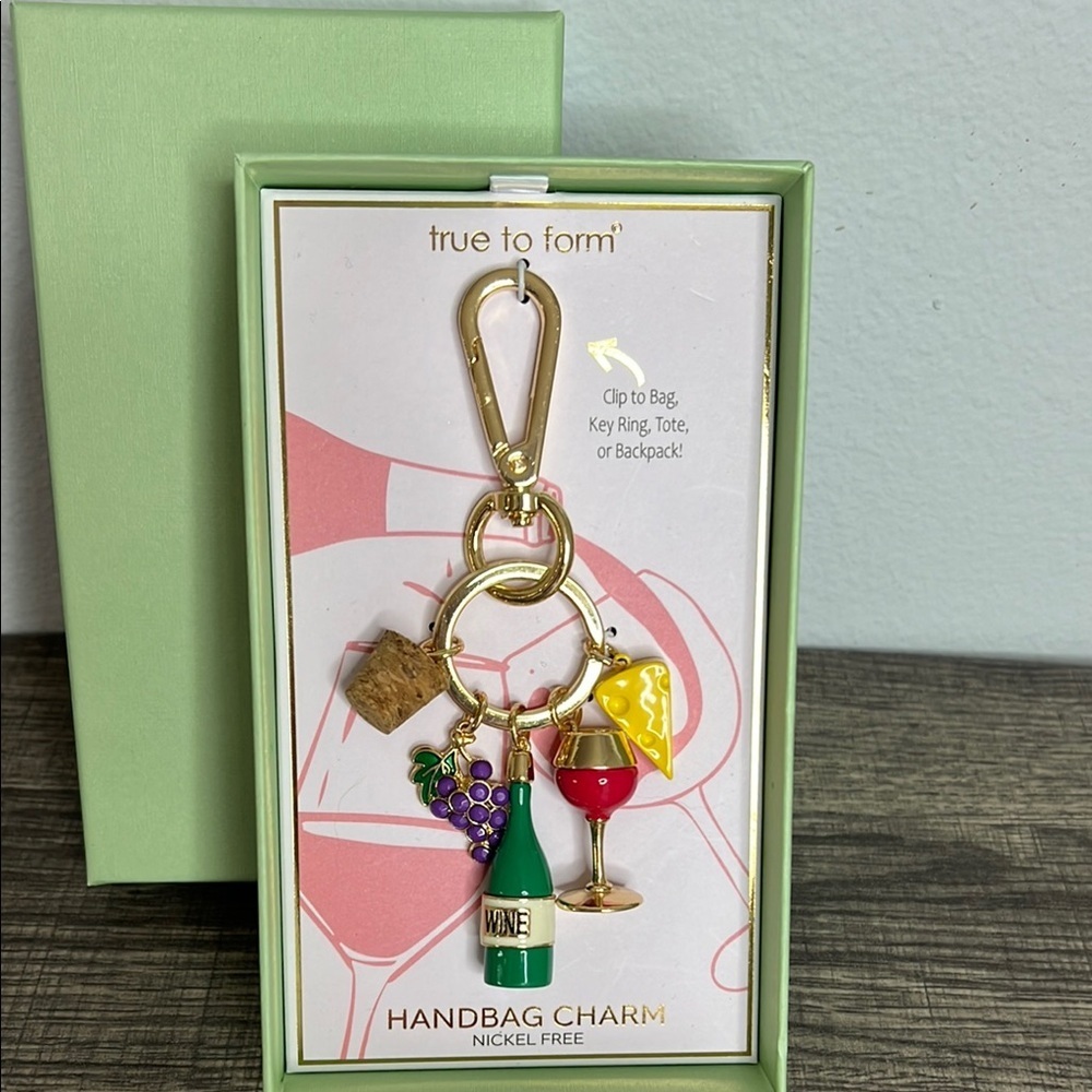 True to Form 🍷✨ Whimsical Wine Lover’s Handbag Charm! 🧀🍇
